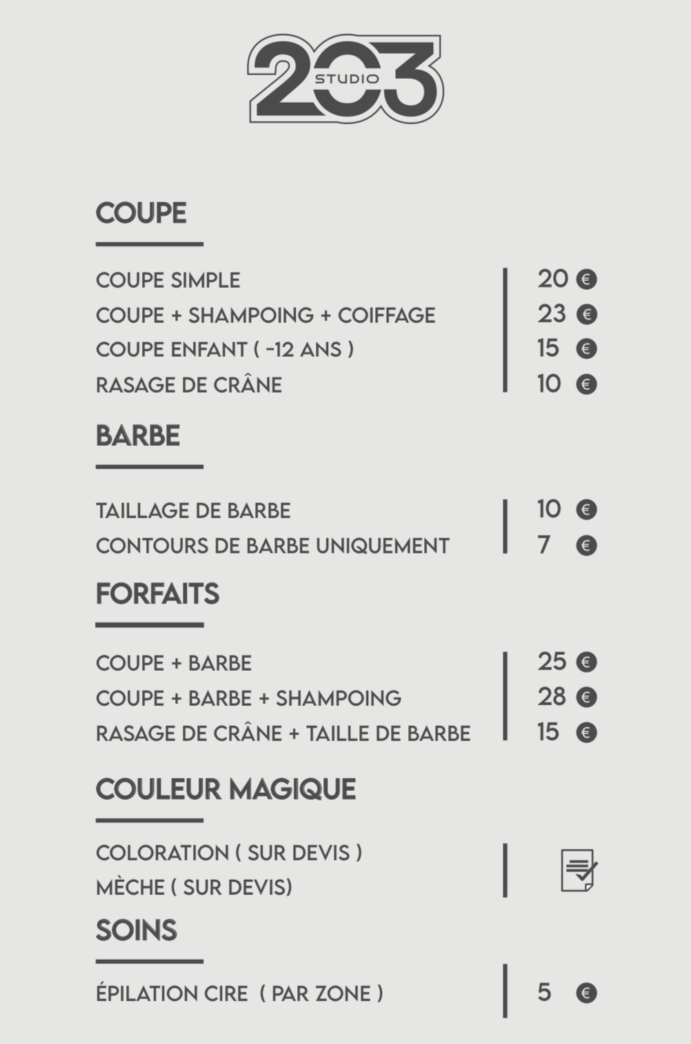 203 Studio — Après